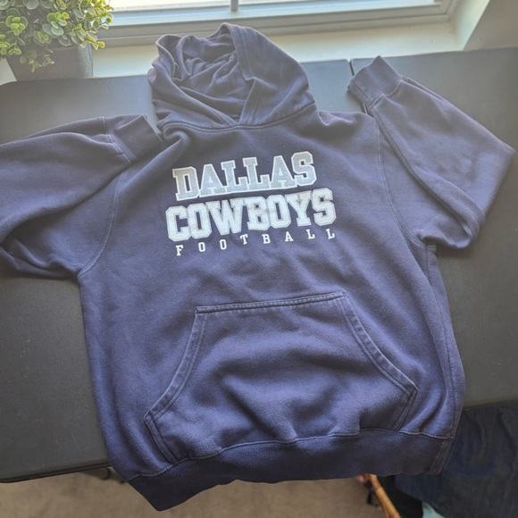 Kids Dallas Cowboys Hoodie Large NFL Football Sweatshirt Blue - Picture 1 of 2